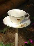 pictures of Tea Cup Bird Feeder Tutorial